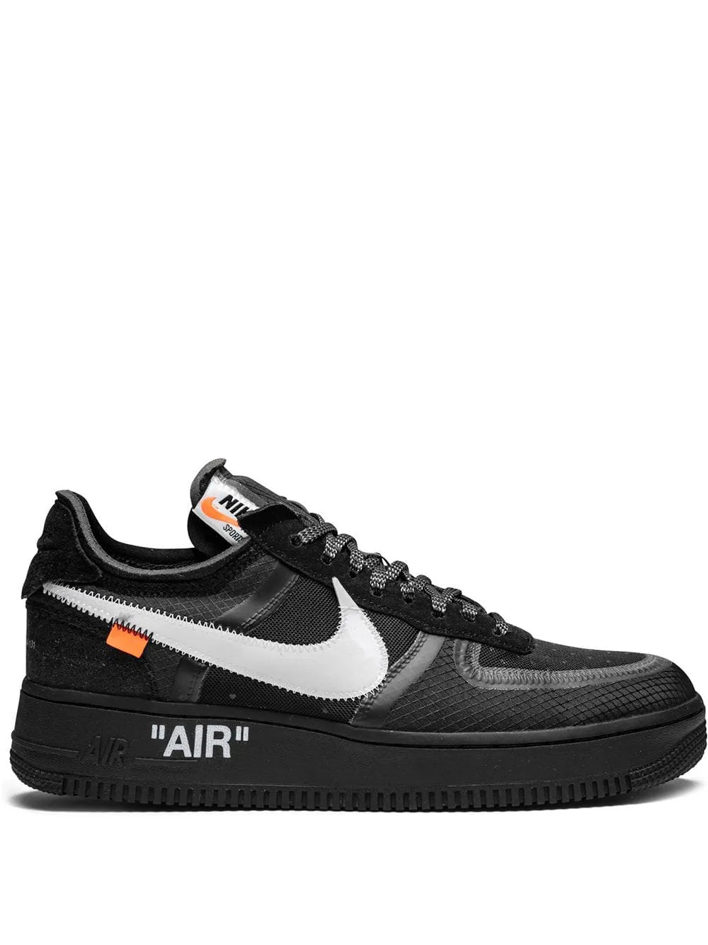 X Off-White The 10: Air Force 1 Low Black Sneakers