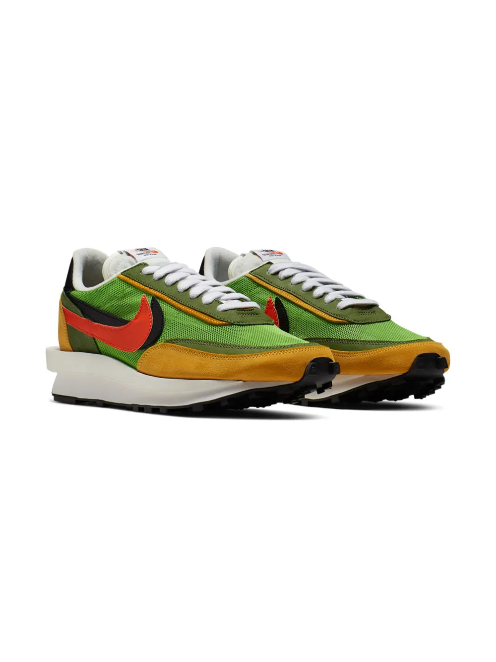 X Sacai Ldwaffle Green Gusto Sneakers