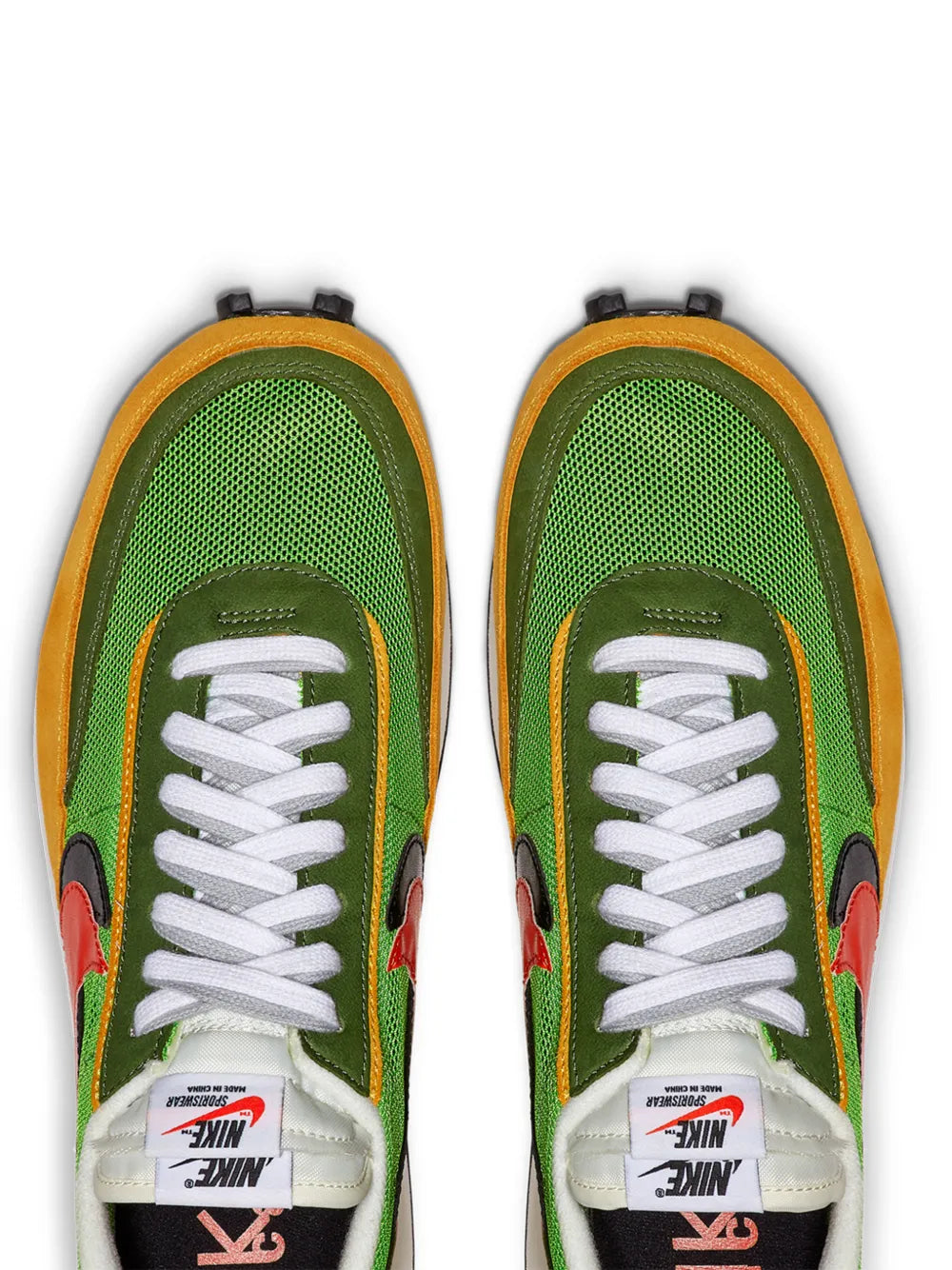 X Sacai Ldwaffle Green Gusto Sneakers