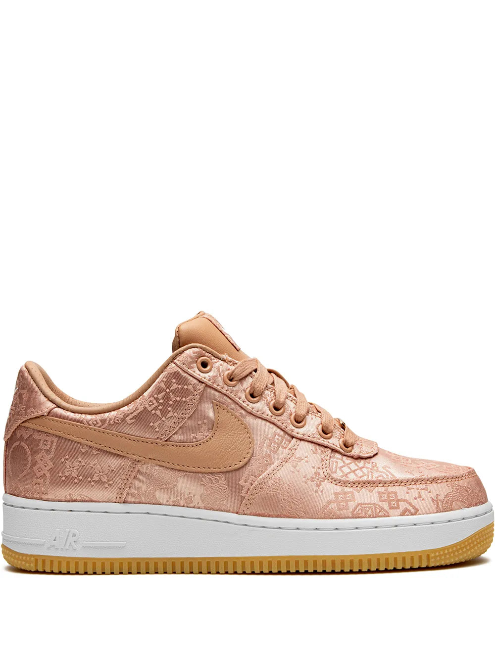 X Clot Air Force 1 Prm Rose Gold Silk Sneakers