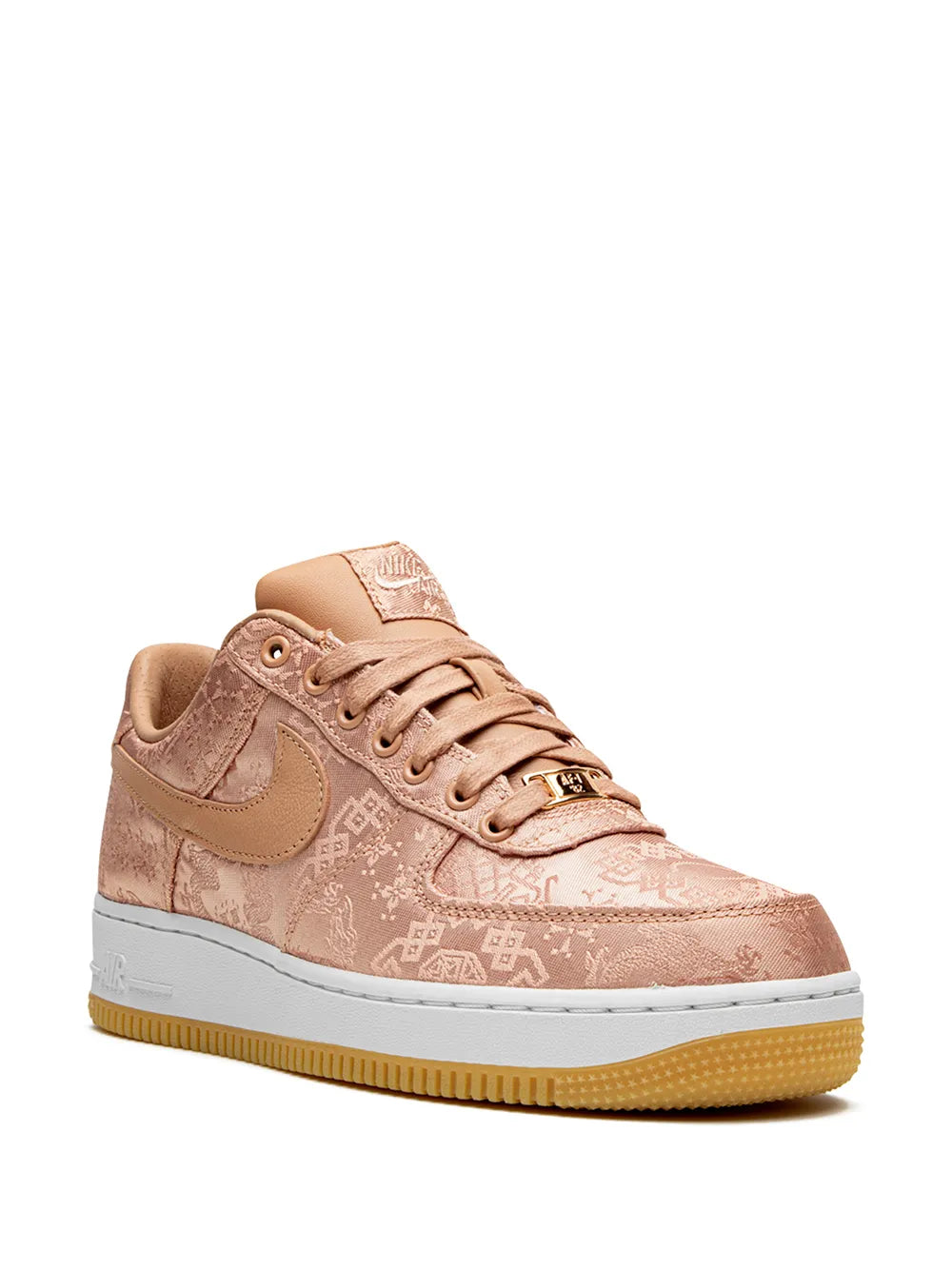 X Clot Air Force 1 Prm Rose Gold Silk Sneakers