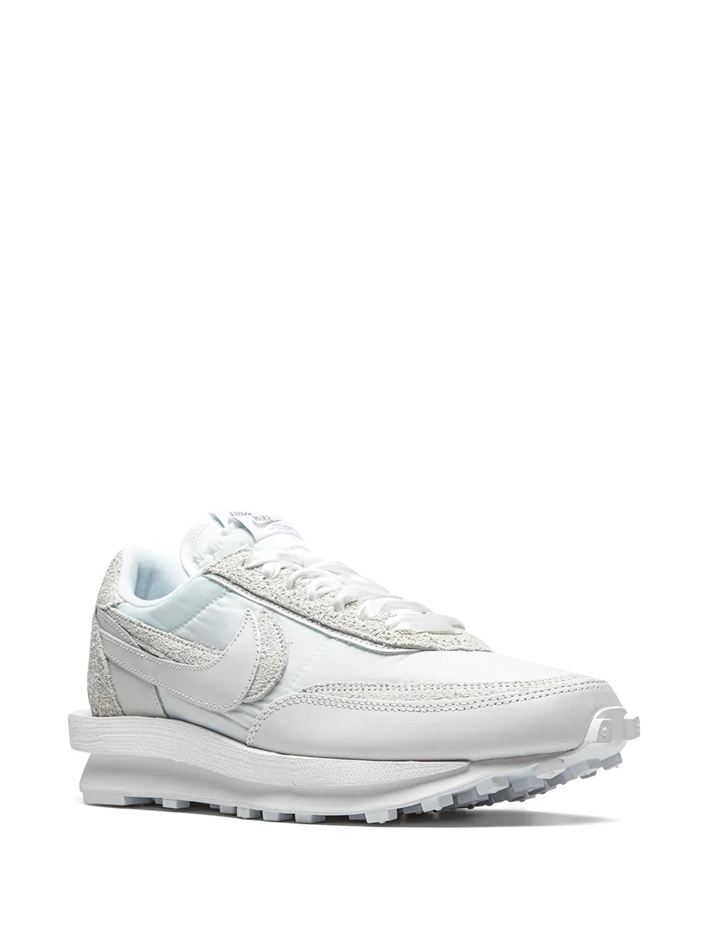 X Sacai Ldwaffle White Nylon Sneakers