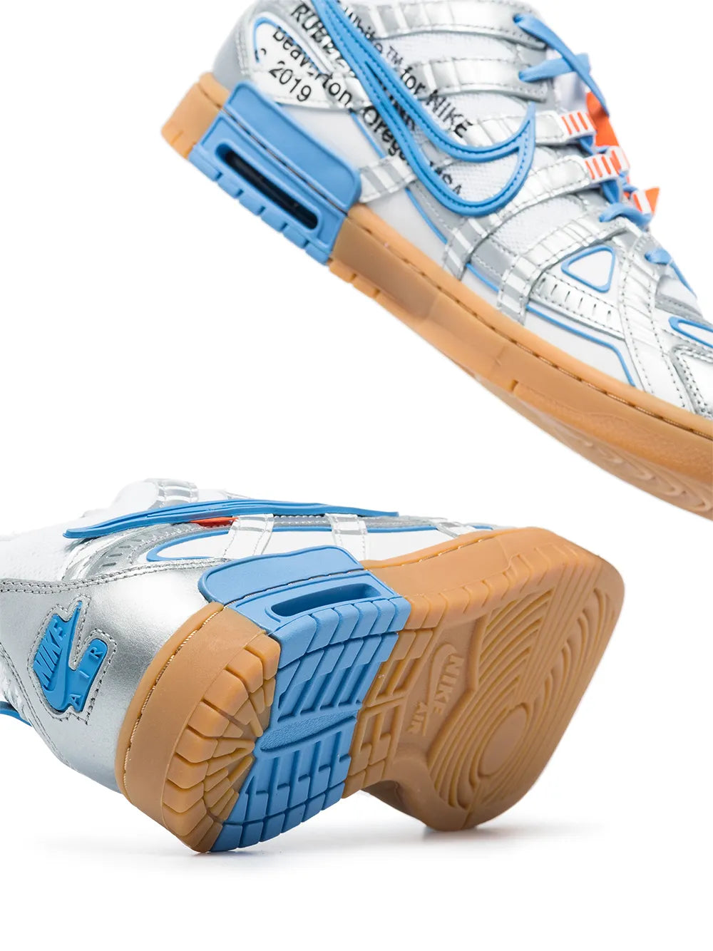 X Off-White Air Rubber Dunk University Blue Sneakers