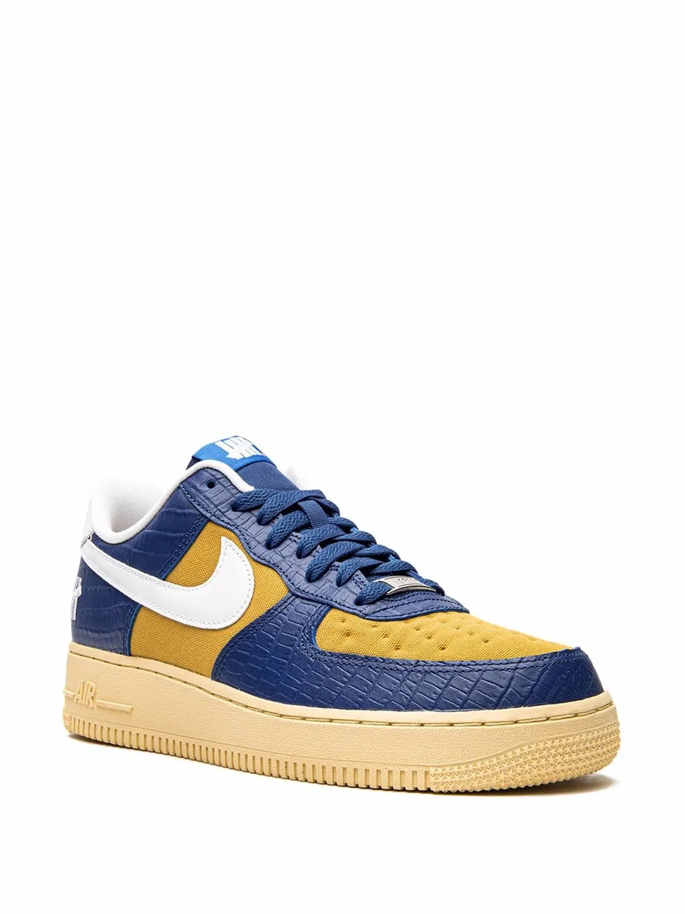 X Undefeated Air Force 1 Low Blue Croc Sneakers