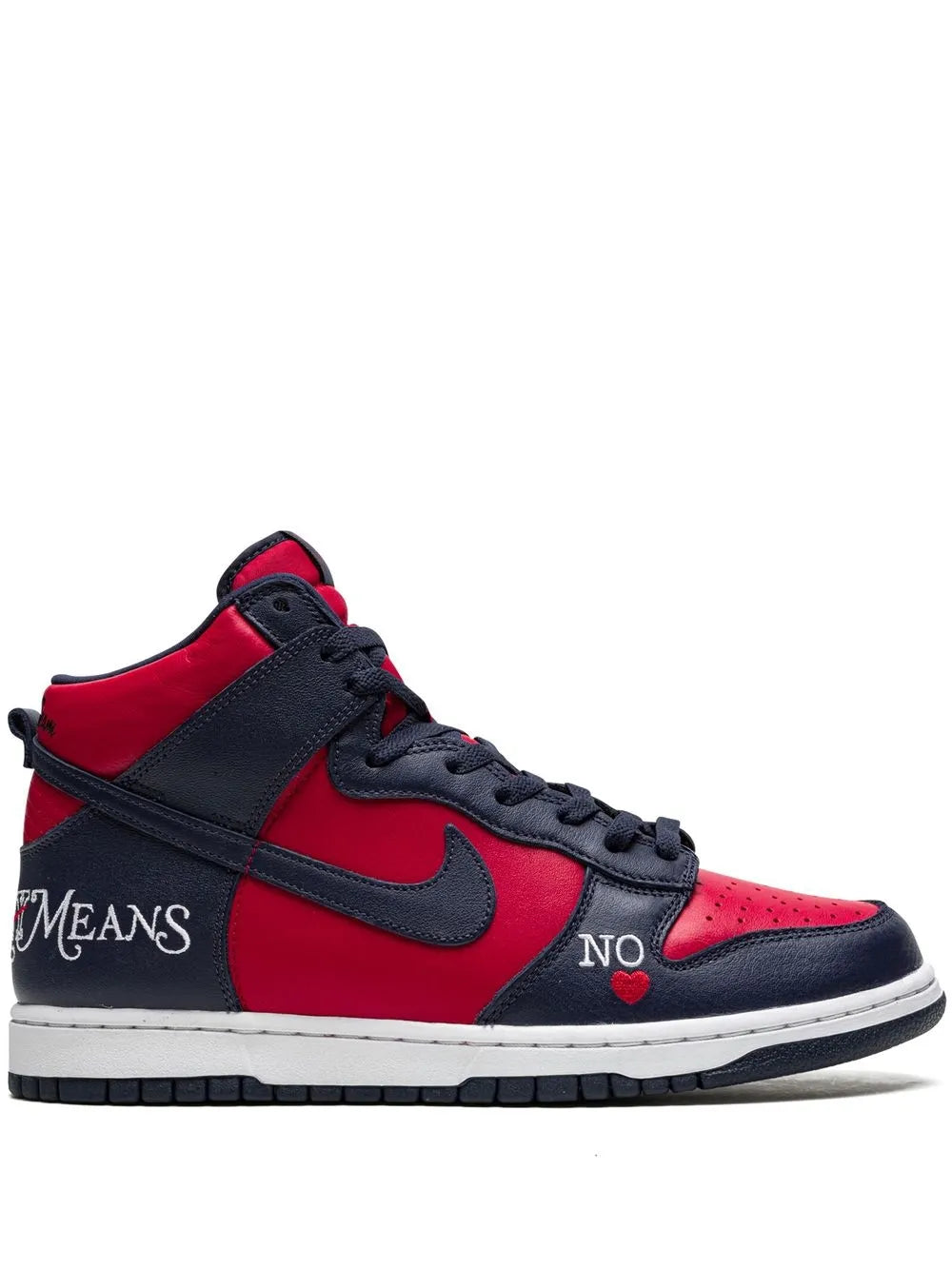 X Supreme Sb Dunk High By Any Means Navy/Red Sneakers
