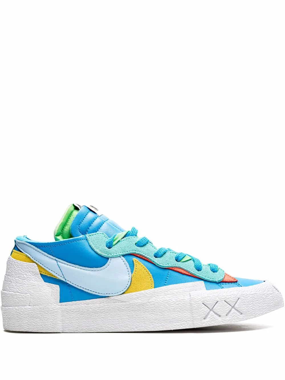 X Kaws X Sacai Blazer Low Blue Sneakers