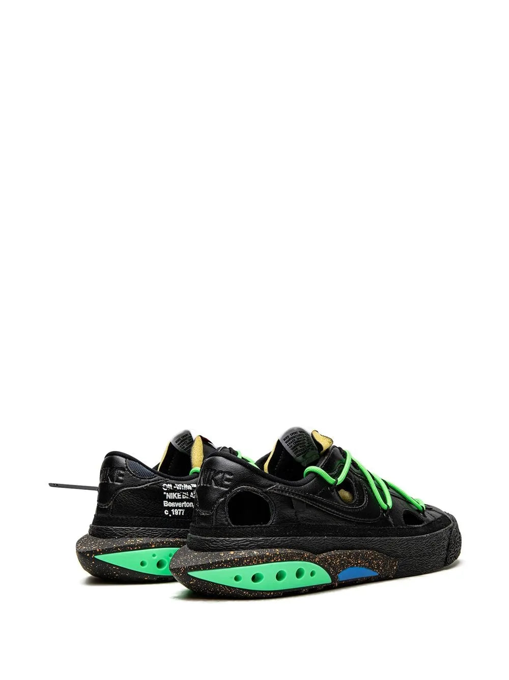 X Off-White Blazer Low Black/Electro Green Sneakers