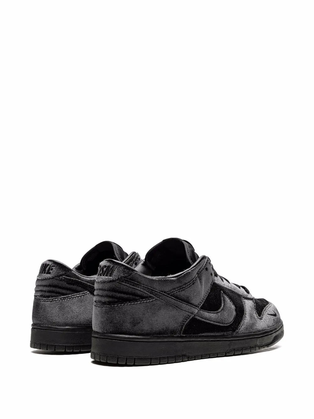 X Dover Street Market Dunk Low Triple Black Velvet Sneakers