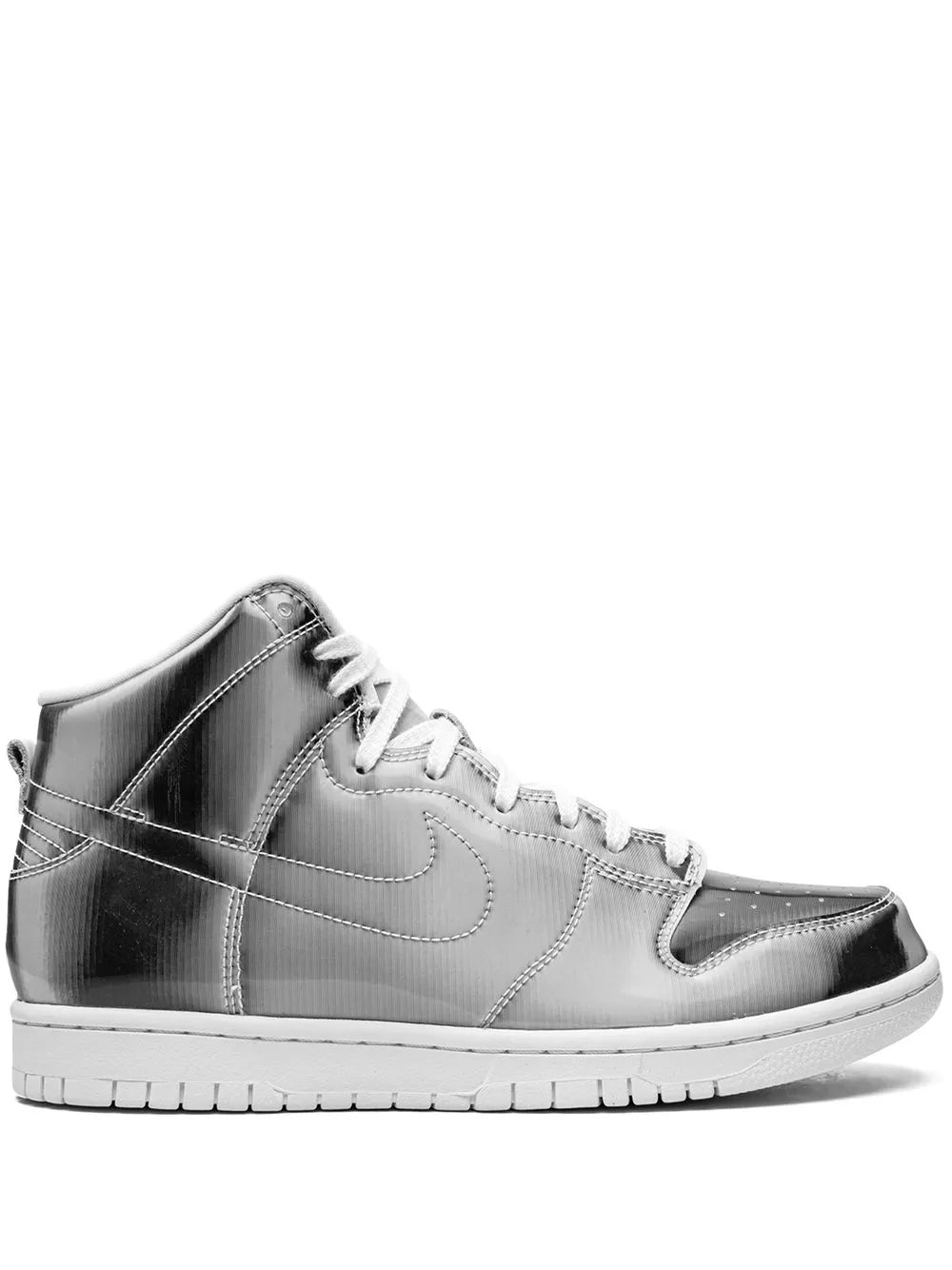 X Clot Dunk High Metallic Silver Sneakers