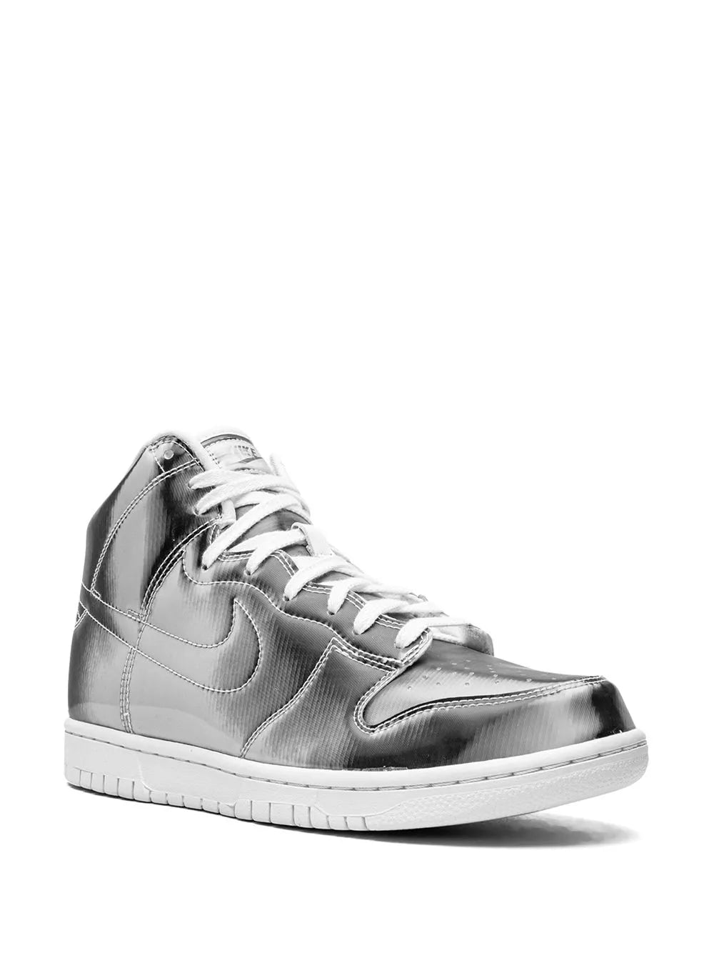 X Clot Dunk High Metallic Silver Sneakers
