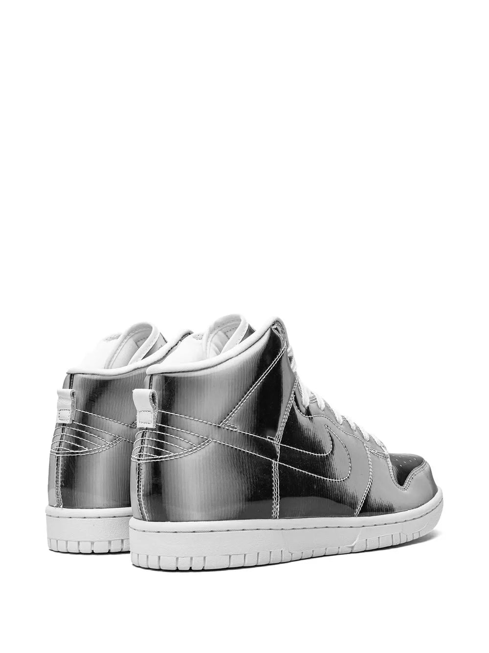 X Clot Dunk High Metallic Silver Sneakers