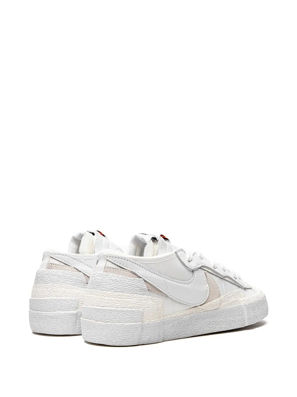 X Sacai Blazer Low White Patent Leather Sneakers