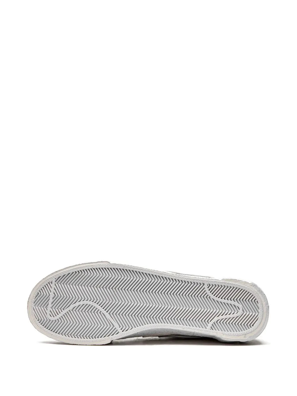 X Sacai Blazer Low White Patent Leather Sneakers