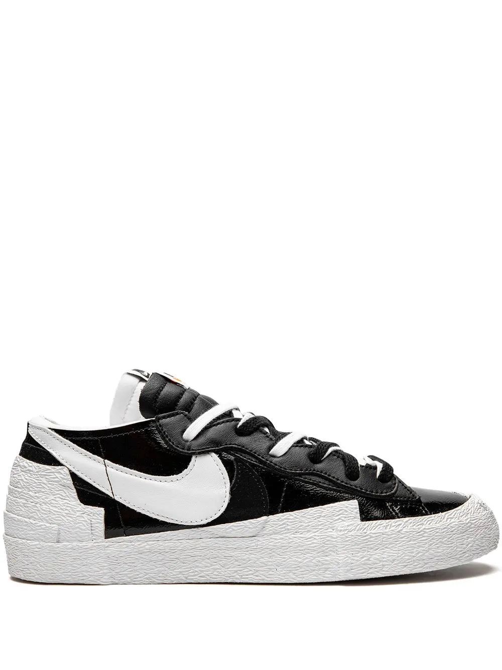 X Sacai Blazer Low Black Patent Leather Sneakers