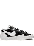 X Sacai Blazer Low Black Patent Leather Sneakers