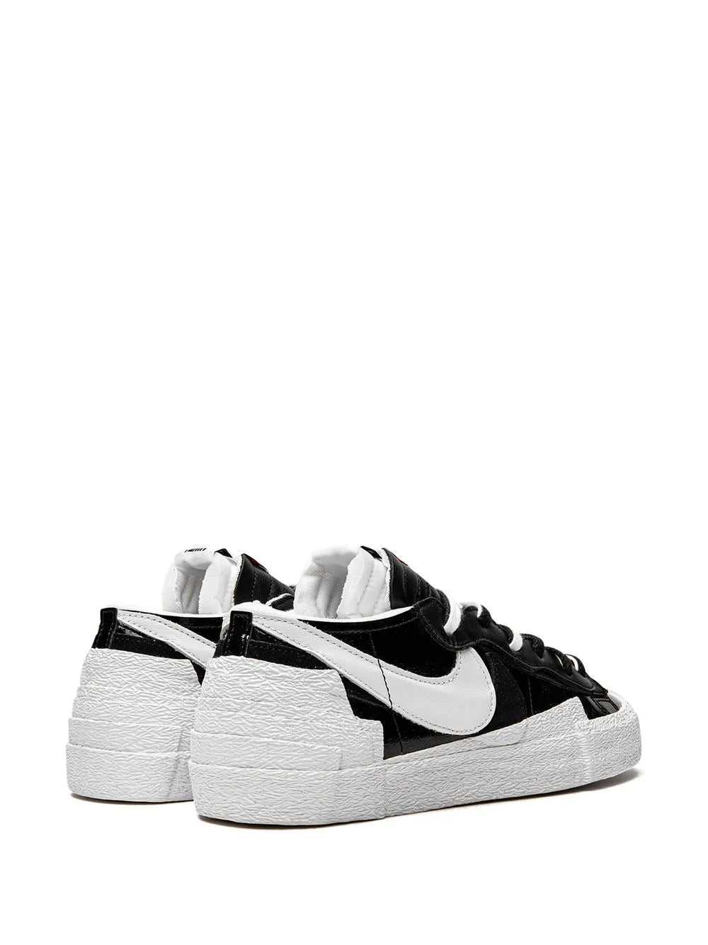 X Sacai Blazer Low Black Patent Leather Sneakers