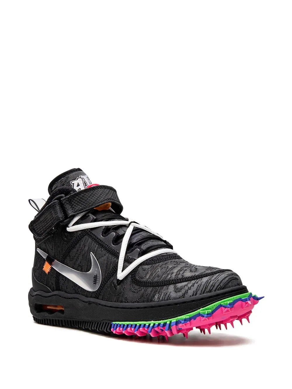 X Off-White Air Force 1 Mid Black Sneakers