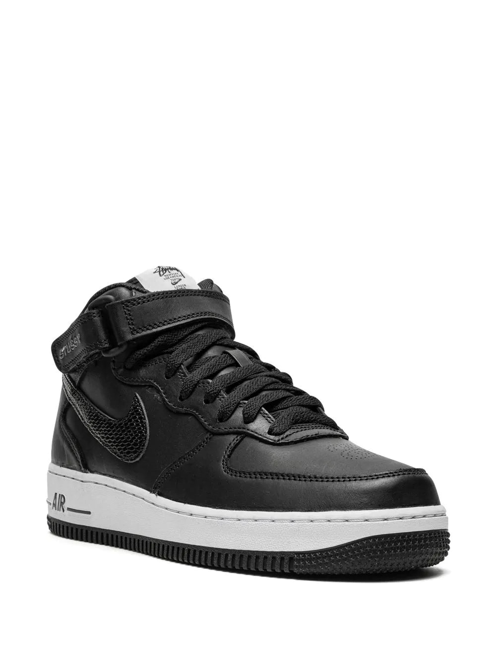 X Stussy Air Force 1 Mid Black Sneakers