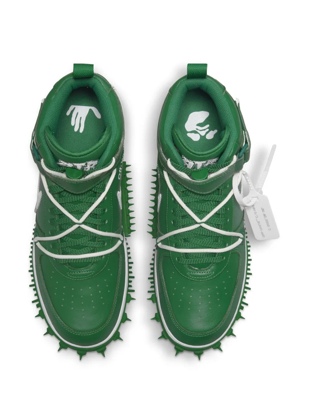 X Off-White Air Force 1 Mid Pine Green Sneakers
