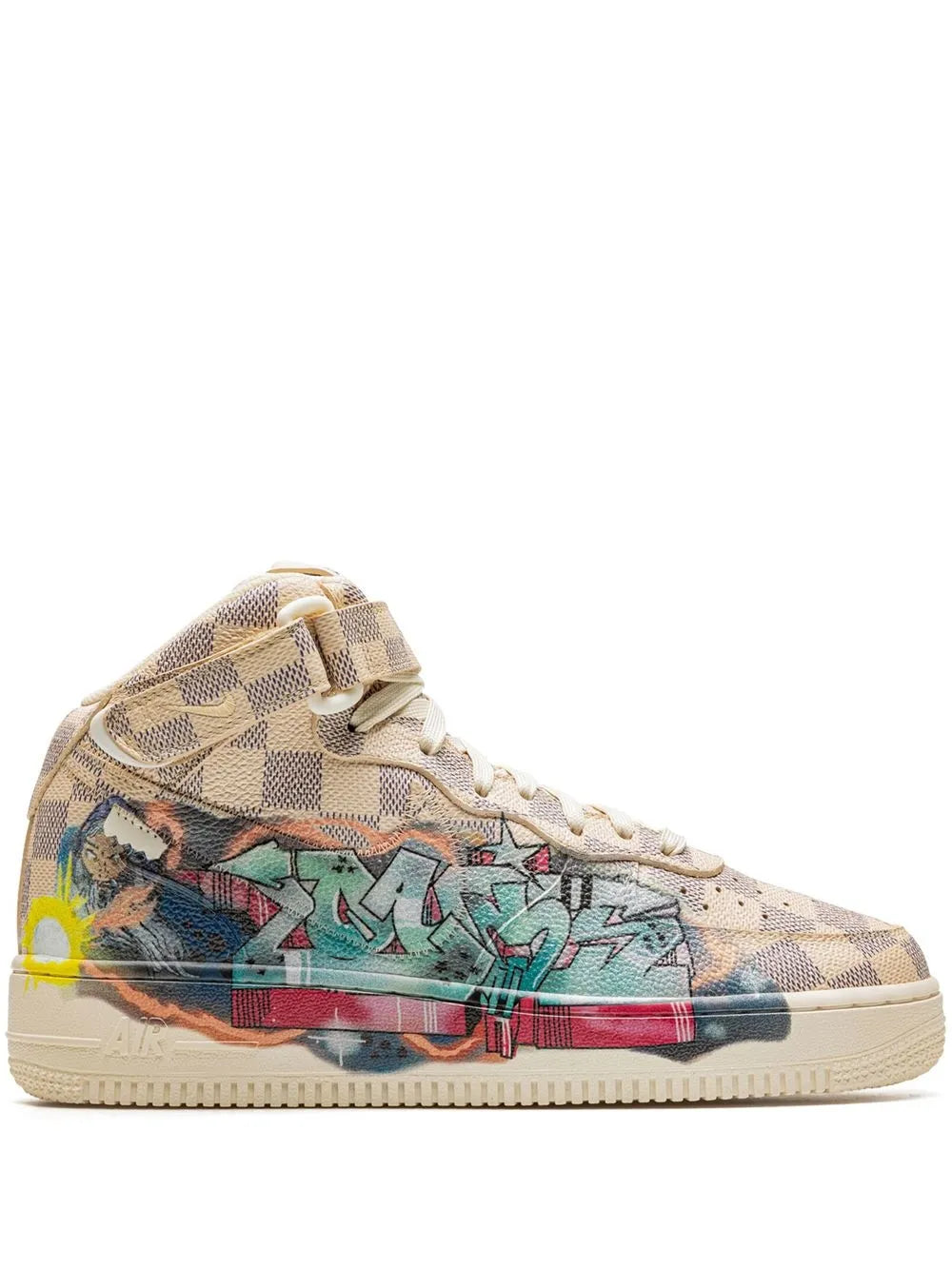 X Louis Vuitton Air Force 1 Mid Virgil Abloh - Graffiti Sneakers