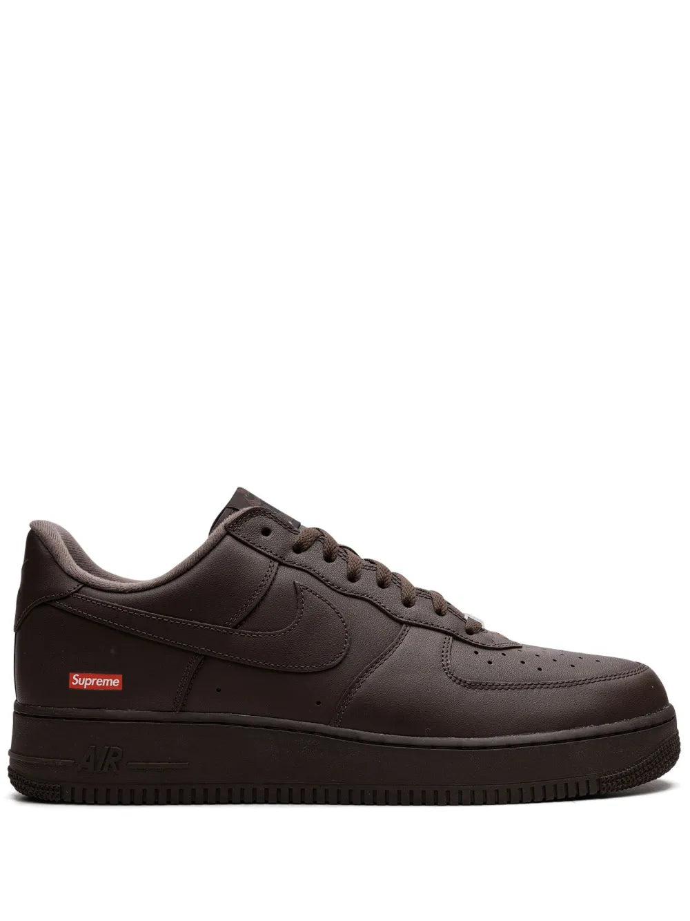 X Supreme Air Force 1 Brown Sneakers