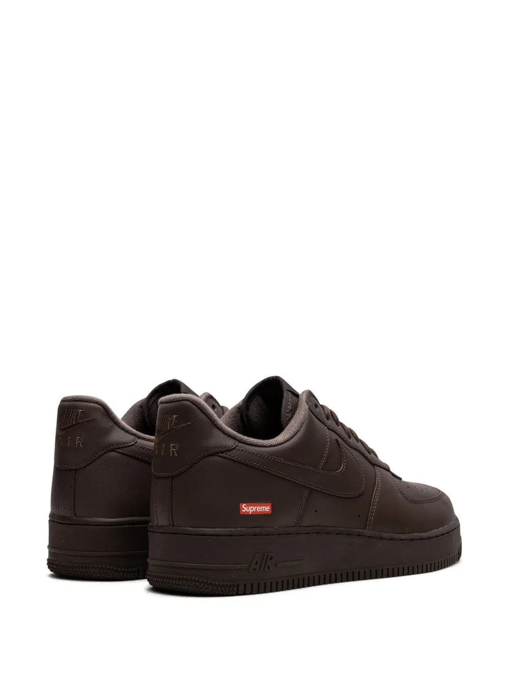 X Supreme Air Force 1 Brown Sneakers