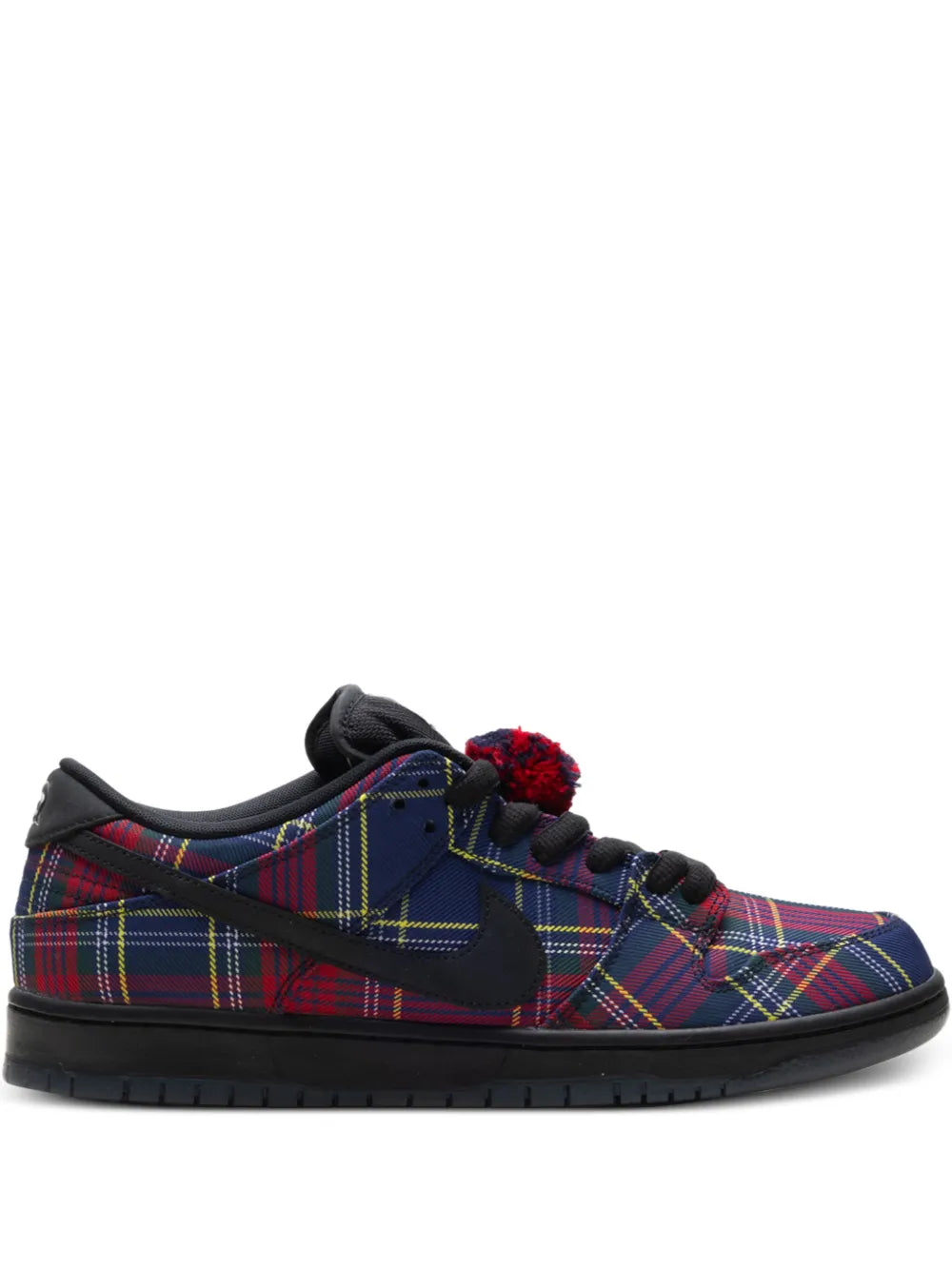 Sb Dunk Low Tartan Pompom Low-Top Sneakers