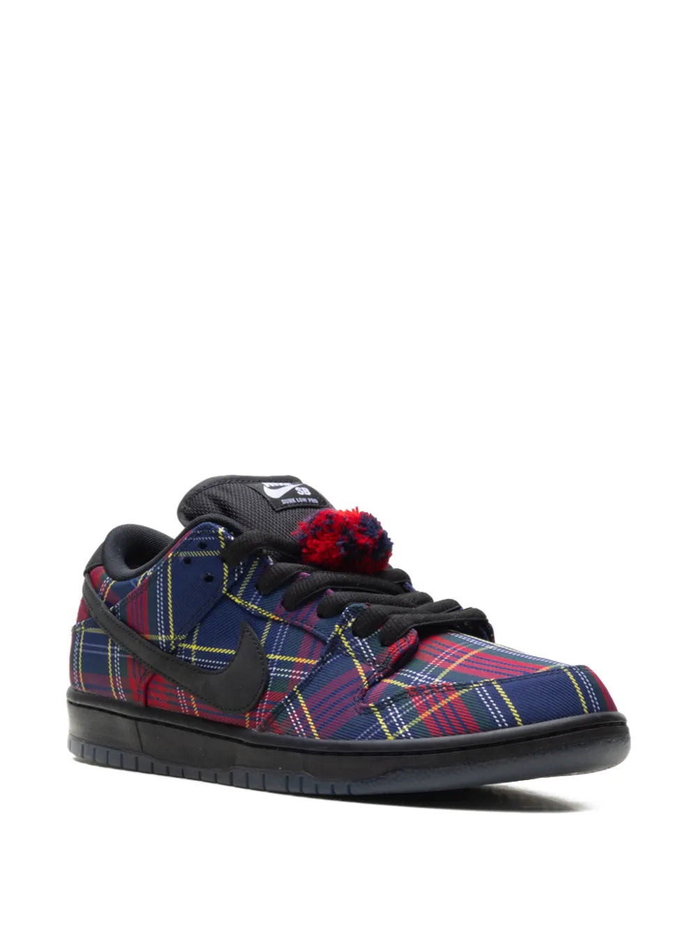 Sb Dunk Low Tartan Pompom Low-Top Sneakers